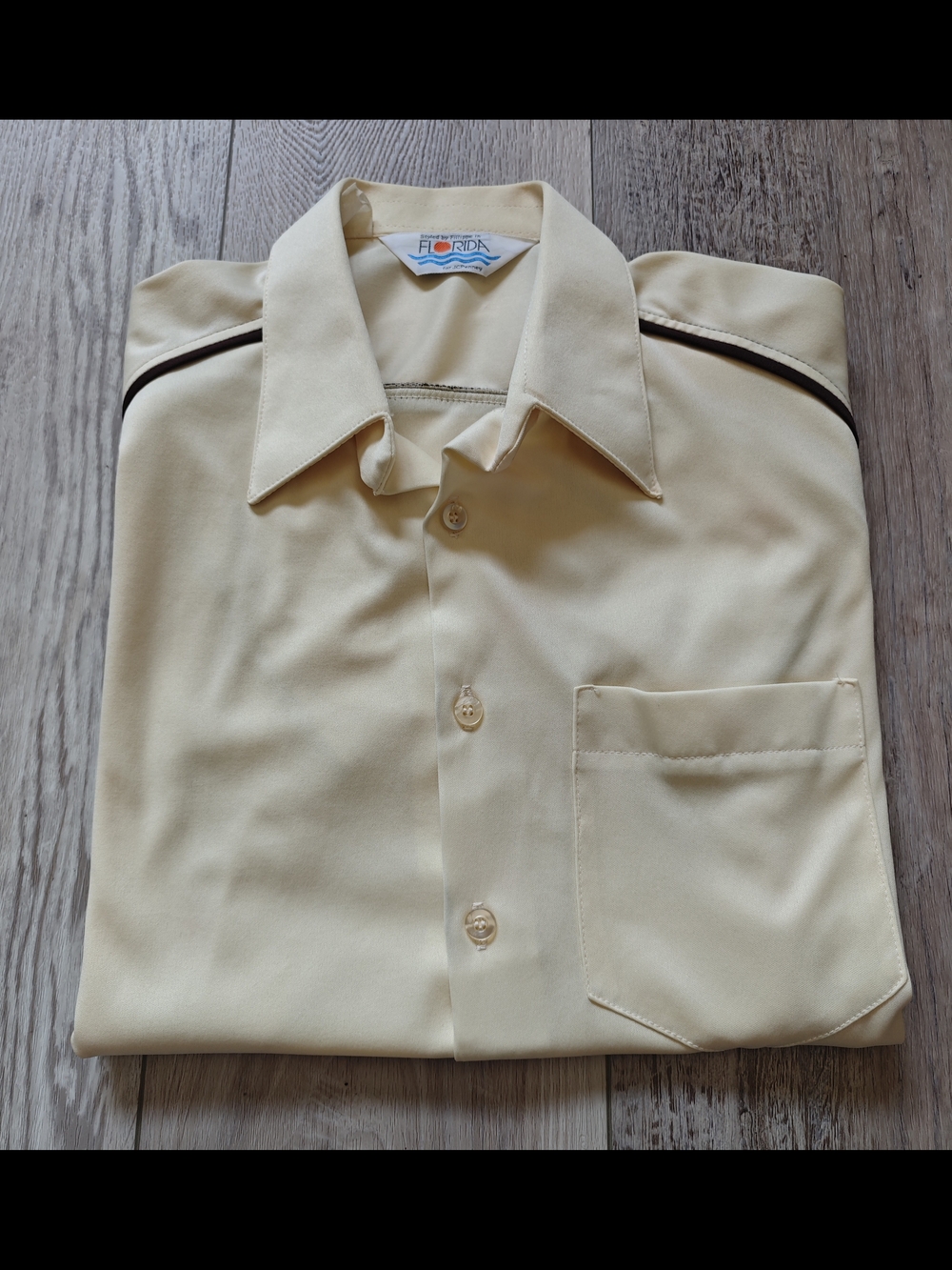 Vintage 70s Styled by Fillippe in Florida JCPenney Bowling Shirt Made In USA